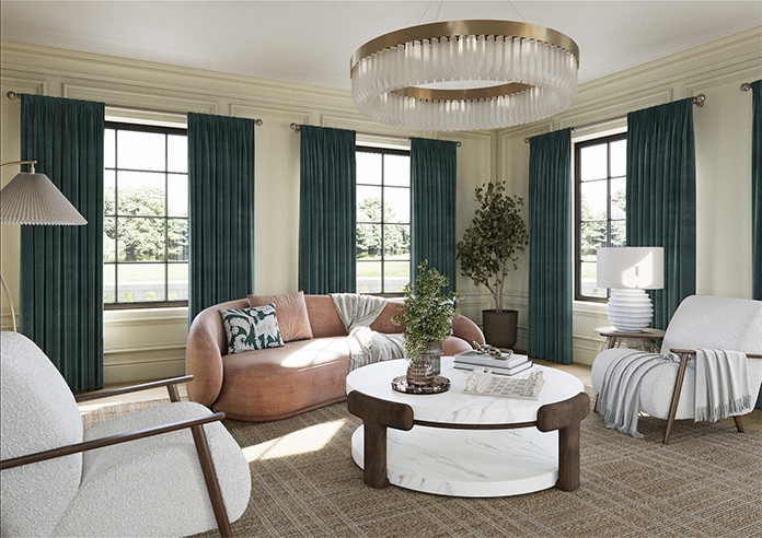 Sunningdale, Peacock - Made to Measure Curtains - Image 7